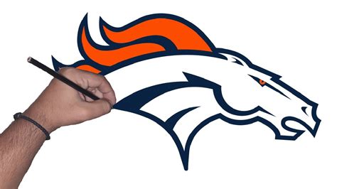 How to draw the logo of Denver Broncos - YouTube