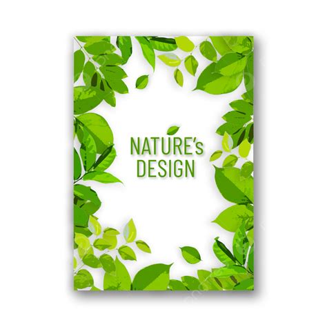 Fresh Green Tropical Leaf Book A4 Book Cover Template Download on Pngtree