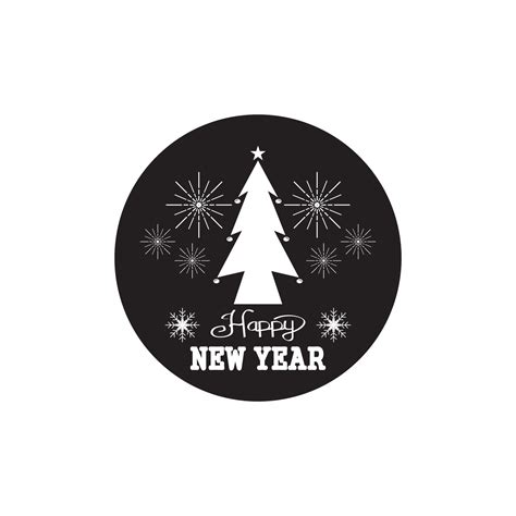 Happy New Year Logo Vector Illustration 14472934 Vector Art at Vecteezy