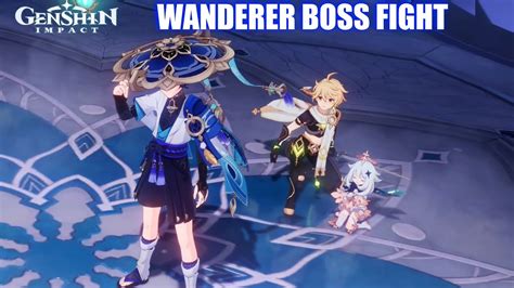 Genshin Impact - Wanderer Boss Fight (Scaramouche vs Wanderer) - YouTube