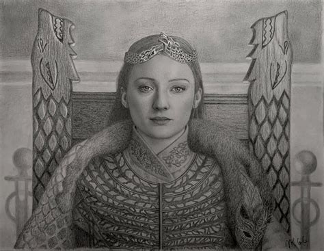 Sansa Stark, Queen in the North Drawing by Vanessa Cole | Fine Art America