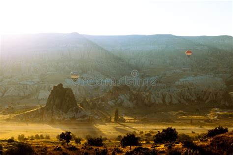 Cappadocia Sunrise. Sunrise in Cappadocia with Hot Air Balloons on the Sky Stock Photo - Image ...