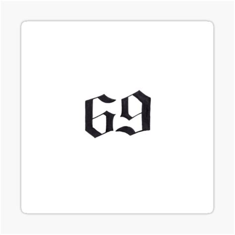 "69 6ix9ine's tattoo" Sticker for Sale by Marruu | Redbubble