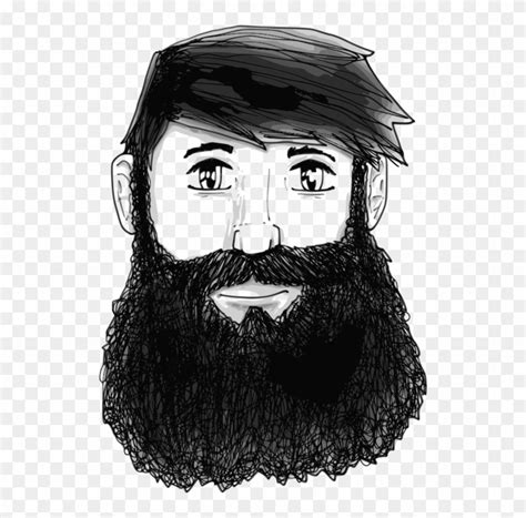 Beard Man Moustache Drawing Cartoon - Man With Beard Clip Art, HD Png ...