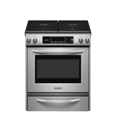 KitchenAid Ranges Architect Series II 30 in. 4.1 cu. ft. Slide-In Gas Range with Self-Cleaning ...