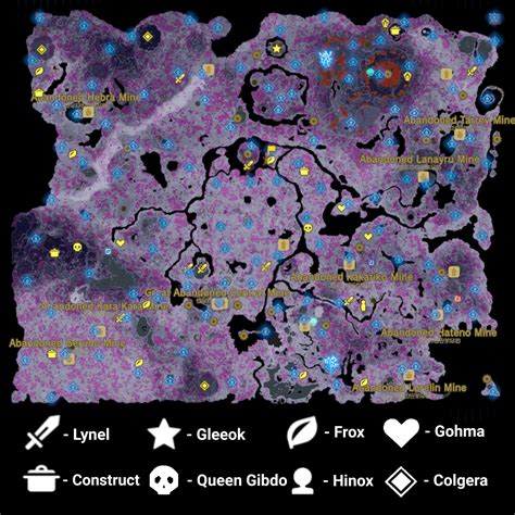 Depths map with all lightroots and most of the bosses marked : r/TOTK