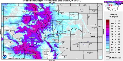 Snow Cover Map Colorado - Printable Map