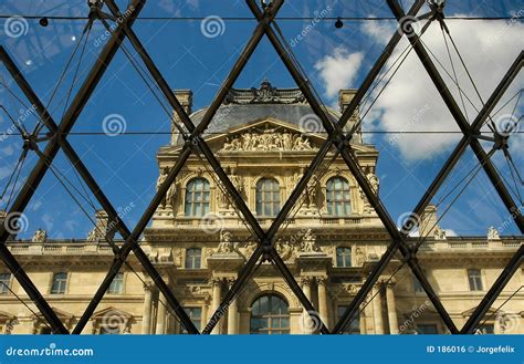 Inside the Pyramid of the Louvre Museum Editorial Photo - Image of ...