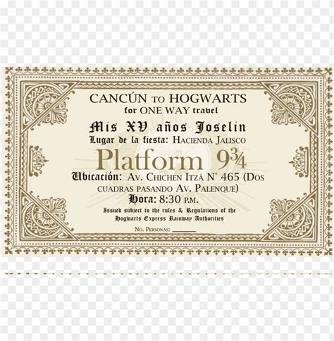 Free download | HD PNG 56322865a7b84 hogwarts express ticket PNG transparent with Clear ...