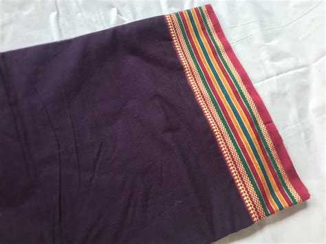 Byzantium Purple Saree Fabric Indian Cotton Fabric Ethnic | Etsy