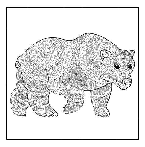 Premium Vector | Doodle art animal outline coloring pages