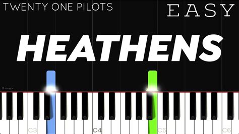 Twenty One Pilots - Heathens | EASY Piano Tutorial - YouTube