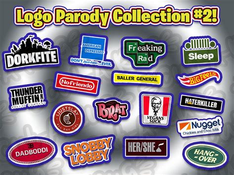 Over 100 Parody Logos Collection SVG Files Instant Download Bundle ...