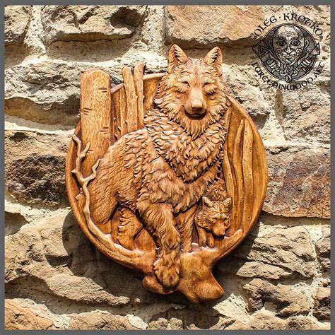 Forged in Wood Wolf Portrait Wall Plaque