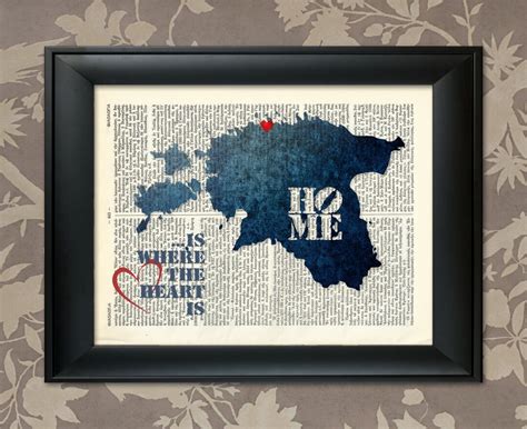 Estonia Art Print Estonia Print Estonia Map Art Estonia - Etsy