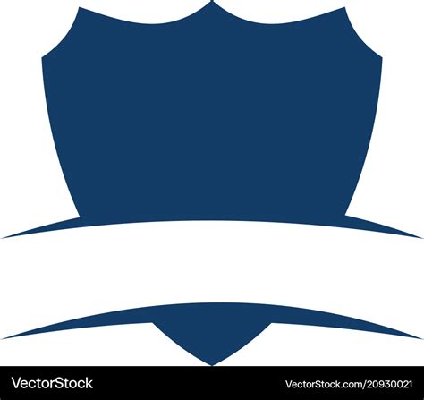 Shield emblem template blank Royalty Free Vector Image