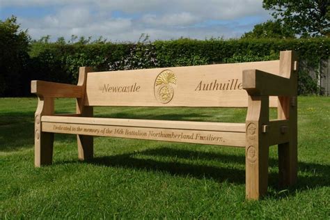 Oak Memorial Benches. Hand made in the United Kingdom