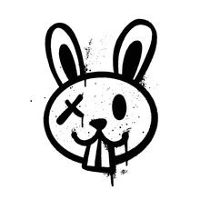 Grunge Dripping Paint Easter Bunny Free Stock Photo - Public Domain Pictures