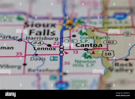 Canton south dakota on a map hi-res stock photography and images - Alamy