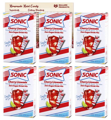 Buy Sonic Cherry Limeade Singles to Go Drink Mix | 6 Boxes - 36 Flavor Packets of Sugar Free ...