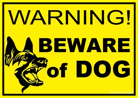 Beware Of Dog Printable Sign