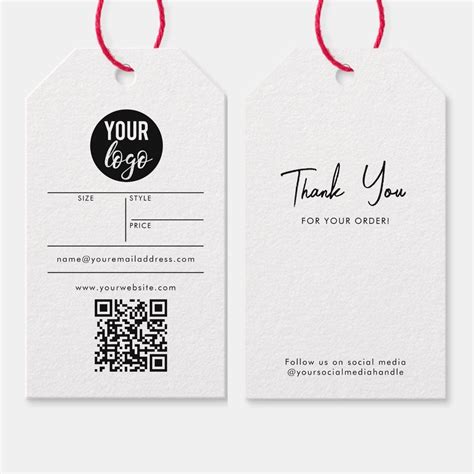 Business Logo Hang Tag Price Clothing Swing Tags | Zazzle in 2023 | Hang tags, Business logo ...