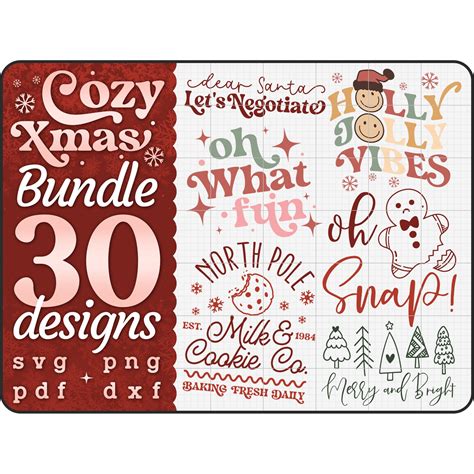 Christmas SVG Bundle Png Silhouette Svg Clipart Christmas - Etsy