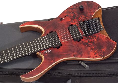 Guitarra eléctrica de cuerpo sólido Mayones guitars Hydra Elite 7 (Seymour Duncan) - dirty red ...