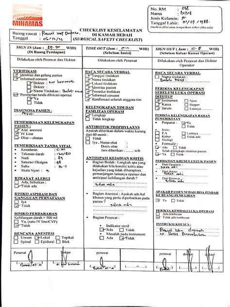 Surgical Checklist | PDF