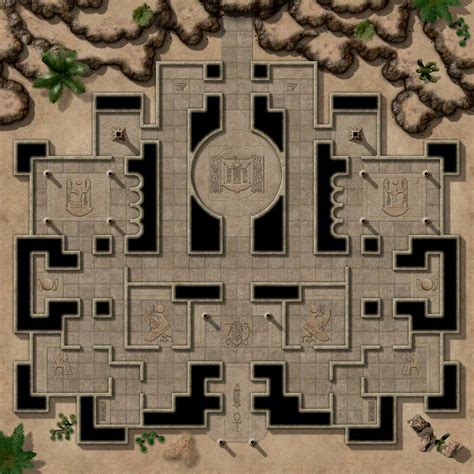 Ancient Desert Temple [30x30] - Free sample of the Deserts Pack! : battlemaps Desert Map, Desert ...