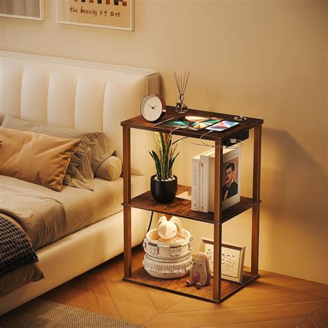 Nightstand Bedroom Home Light Luxury for Small Spaces - China Smart Nightstand End Side Bedside ...