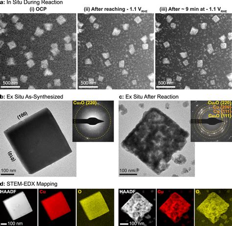 Morphology of Cu2O cubes and their evolution during CO2RR a Sequence... | Download Scientific ...