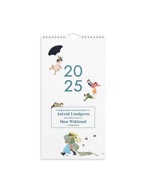 Buy 2025 Wall Calendar with Astrid Lindgrens Characters Illustrated by Ilon Wikland - Swedish ...