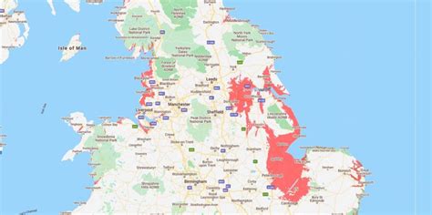 Interactive Map Shows UK Areas That Will be Underwater if Sea Levels Keep Rising Uk Area, Wooden ...