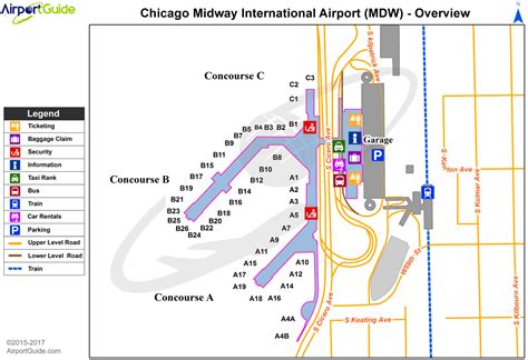 Chicago - Chicago Midway International (MDW) Airport Terminal Maps ...