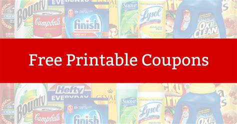 Free Printable Manufacturer Coupons December 2024