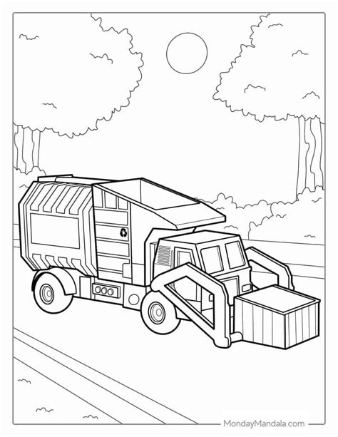 Free Printable Garbage Truck Coloring Pages