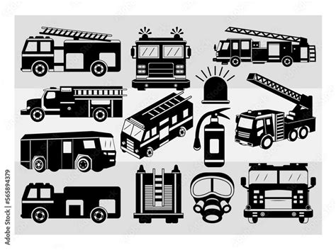 Fire Truck SVG, Fire Truck, Fire Svg, Truck Silhouette, Truck Svg, Fire Truck Vinyl Svg, Fire ...