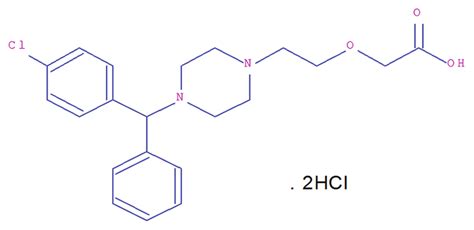 Chemical structure of cetirizine dihydrochloride | Download Scientific ...