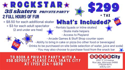 Private Parties for Birthdays - SKATE CITY- RICE LAKE, WI