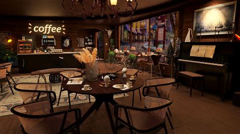 My First Cozy Coffee Shop Design | Render by me : cozy