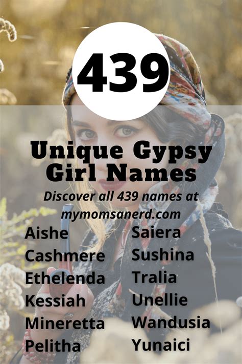 Unique Gypsy Girl Names (439 Ideas for Travelers and Romani From Around ...