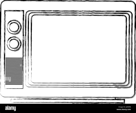 tv screen broadcast classic appliance Stock Vector Image & Art - Alamy