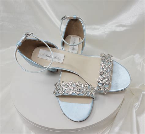 Blue Wedding Shoes Blue Lace Wedding Shoes Chunky Heels Blue Bridal ...