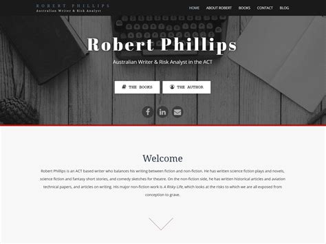 Robert Phillips Author Canberra Website Design by Rob Cowden on Dribbble