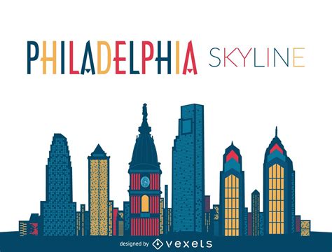 Philadelphia Skyline Illustration Vector Download