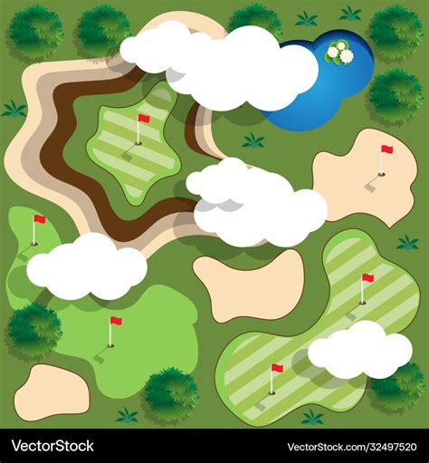 Golf course Royalty Free Vector Image - VectorStock