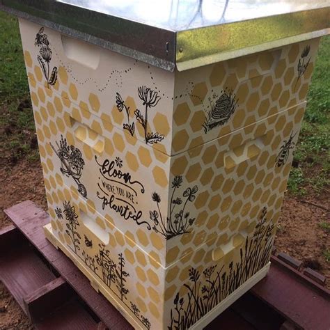 Bee Hive Boxes Beautifully Hand-Painted Three Tier Made by Backyard ...