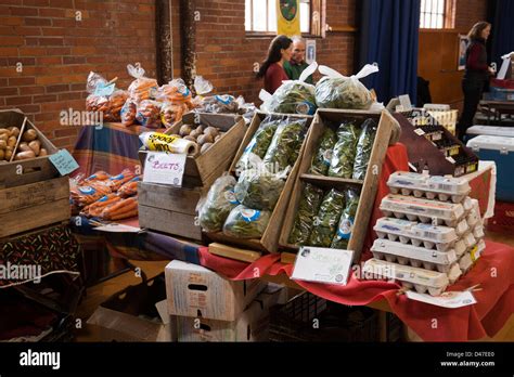 Vendor stand, Winter farmer's market, Montpelier, Vermont, USA Stock ...