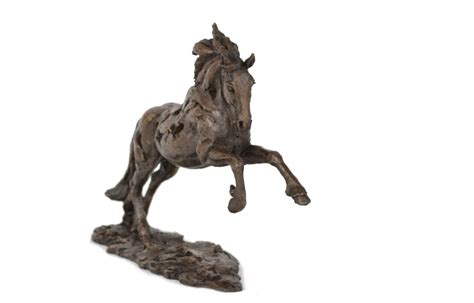 Bronze Galloping Horse sculpture by sculptor Tanya Russell, MRBS